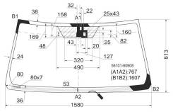 Стекло лобовое Toyota Land Cruiser 200 2007-2012 в Комсомольске-на-Амуре Стекло лобовое. Toyota Land Cruiser, URJ200, UZJ200, UZJ200W 2UZFE, 3URFE