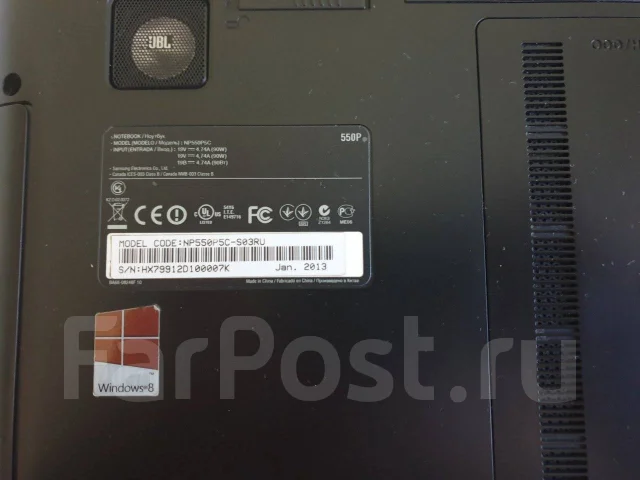 Samsung 550P5C-S03. 15.6", 2,4����, ��� 8 ��, ���� 1 000���, WiFi: 1, Bluetooth: 1, ����������� �� 4��. ����