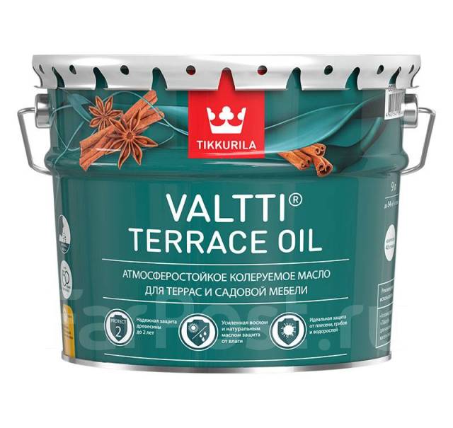 Масло Tikkurila Valtti Terrace Oil EC для террас и садовой меб. 9л, в ...
