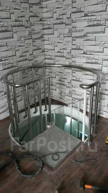 Установка перил, поручней, ограждений, козырьков из нержавеющей стали ...