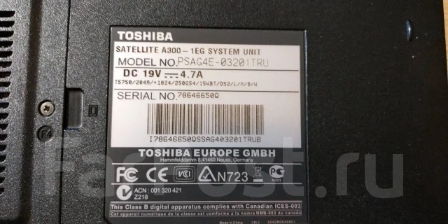 Toshiba Satellite. 15", 2����, ��� 3072 ��, ���� 500���, WiFi: 1, Bluetooth: 1, ����������� �� 1��. ����