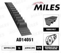 Ремень клиновой (материал EPDM) 13X1275 AD14051 miles AD14051 в наличии