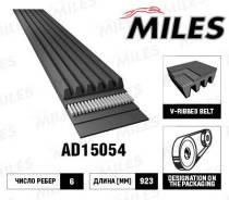 Ремень поликлиновой 6PK923 AD15054 miles AD15054 в наличии