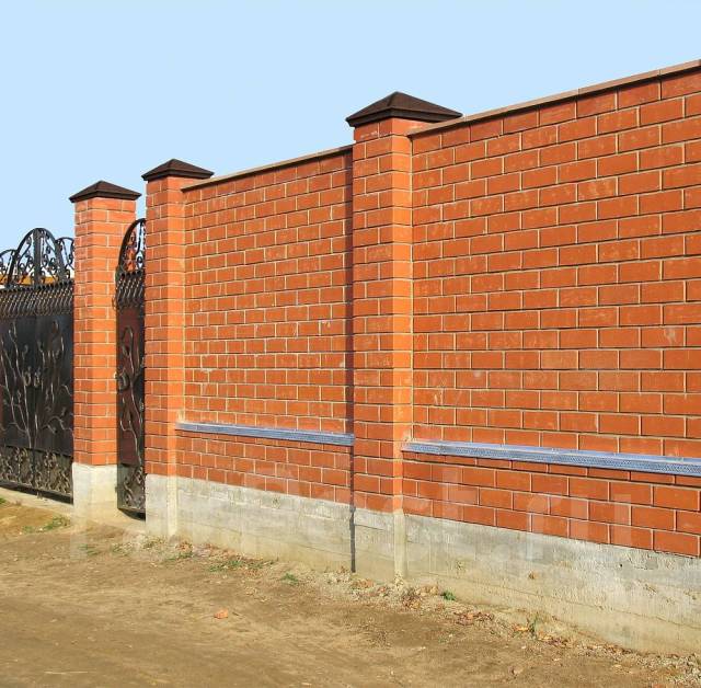 Полимерпесчаный колпак на заборный столб на 1,5 кирпича, в наличии ...