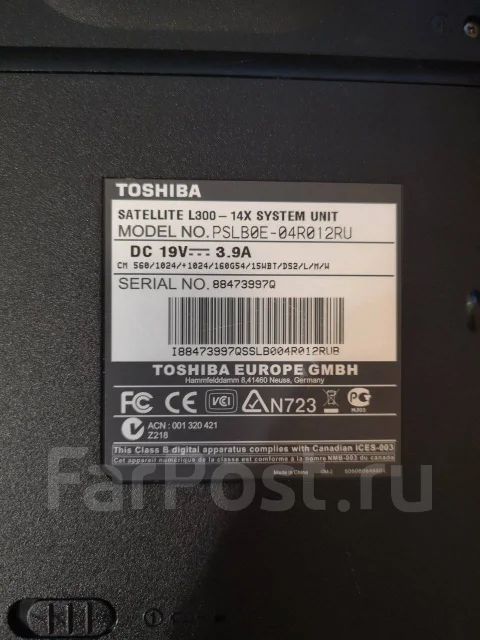 Toshiba Satellite L300-14X. 15.4", 2,1����, ��� 2048 ��, ���� 160���, WiFi: 1 ����