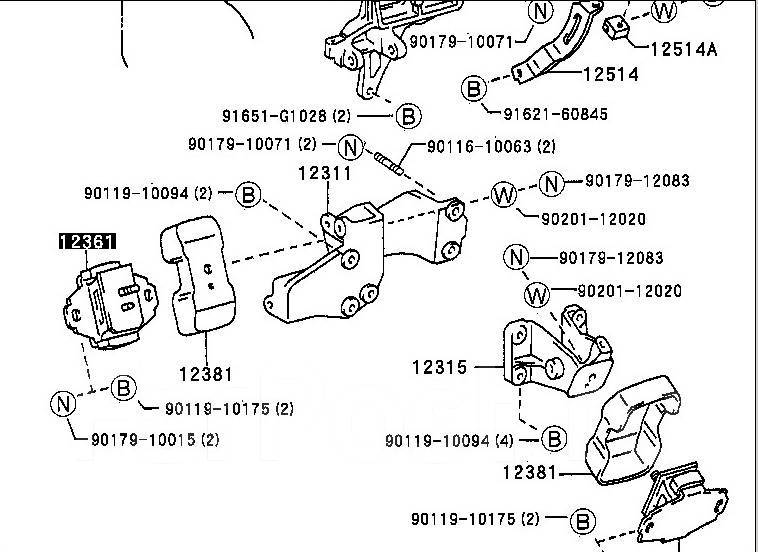 Схема подвески тойота лит айс