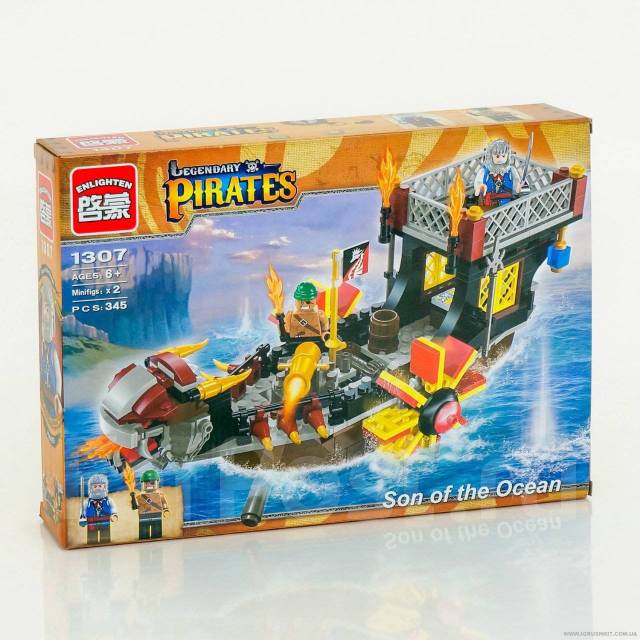 Конструктор Enlighten Brick серия Пираты "Лодка-дракон" 345 д. лего ан ...