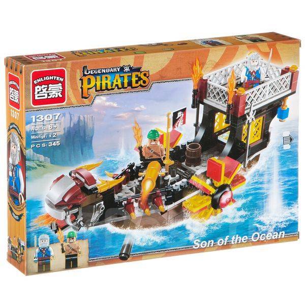 Конструктор Enlighten Brick серия Пираты "Лодка-дракон" 345 д. лего ан ...