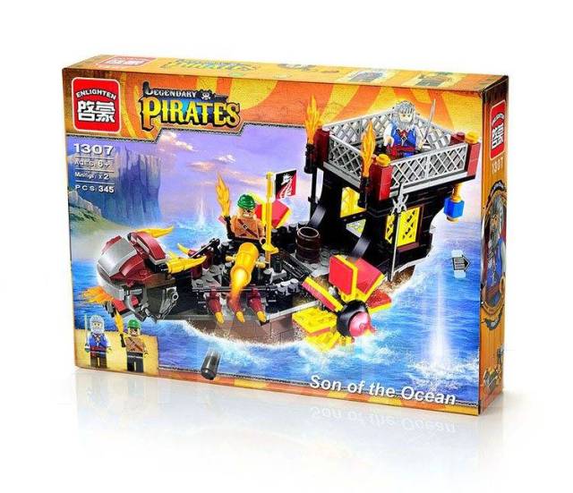 Конструктор Enlighten Brick серия Пираты "Лодка-дракон" 345 д. лего ан ...