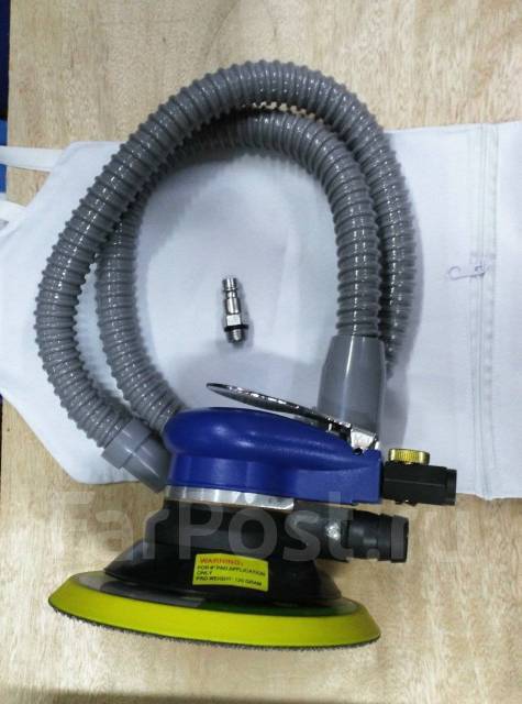 Rp204151 5 машинка шлифовальная пневматическая двойное пылеудаление эксцентрик 5 мм подошва 150мм