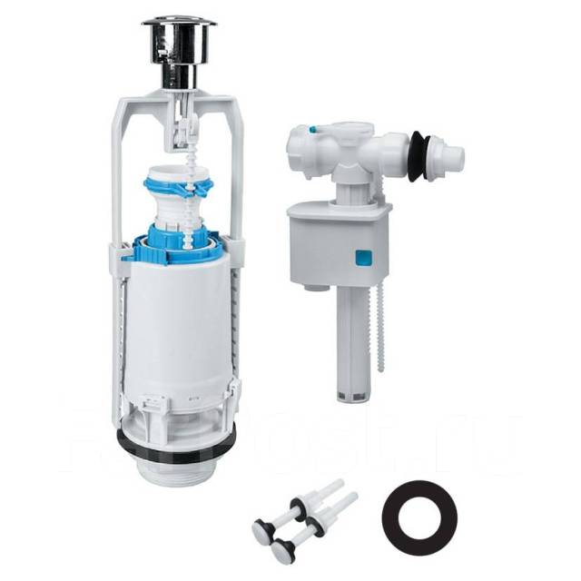 Арматура для бачка унитаза, кнопочная, боковой подвод воды F012400-05 ...