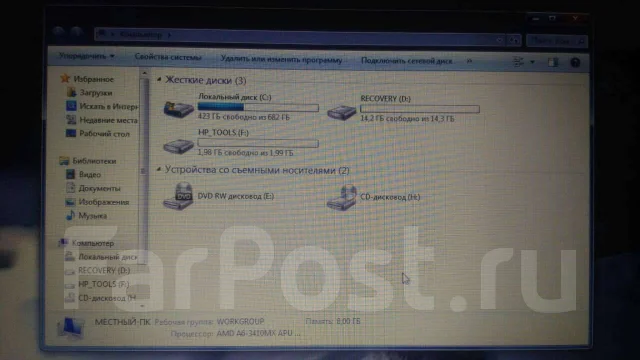 HP Pavilion dv6. ��� 8 ��, ���� 700���, WiFi: 1 ����