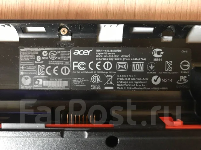 Acer Aspire V3-571G. 15.6", WiFi: 1, Bluetooth: 1 ����