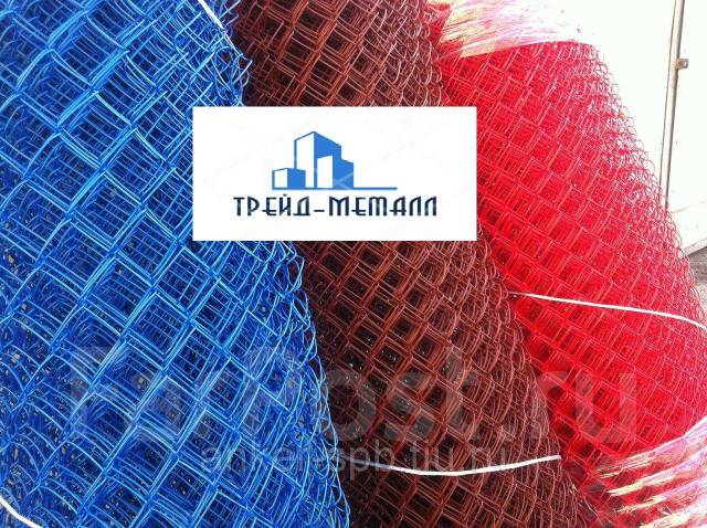 Сетка-рабица оцинкованная, Полимерная, чёрная, в наличии. Цена: 1 350 ...