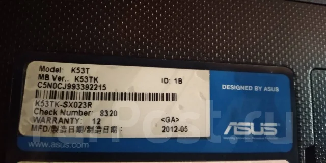 Asus K53TK. 15.6", 1 700����, ��� 6 ��, ���� 500���, WiFi: 1, ����������� �� 1��. ����
