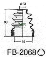 ������� ������� ���������� 23x66x98 � ������� FB2068 FB2068 ����