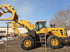 SDLG. Фронтальный погрузчкик L956Fh с бревнозахватом, 5 400 кг., Дизельный