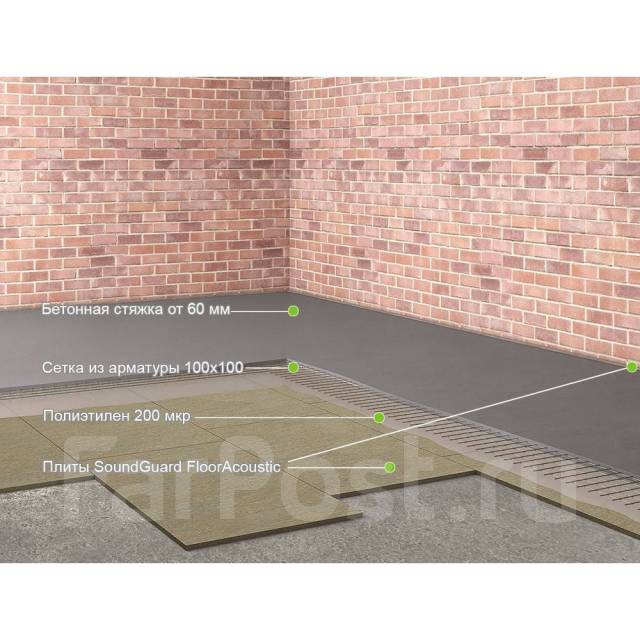 Стяжка пола c шумоизоляцией во Владивостоке