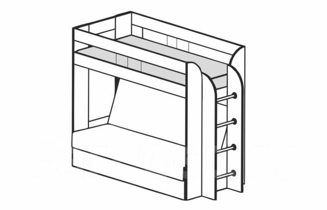 Кровать немо двухъярусная размеры
