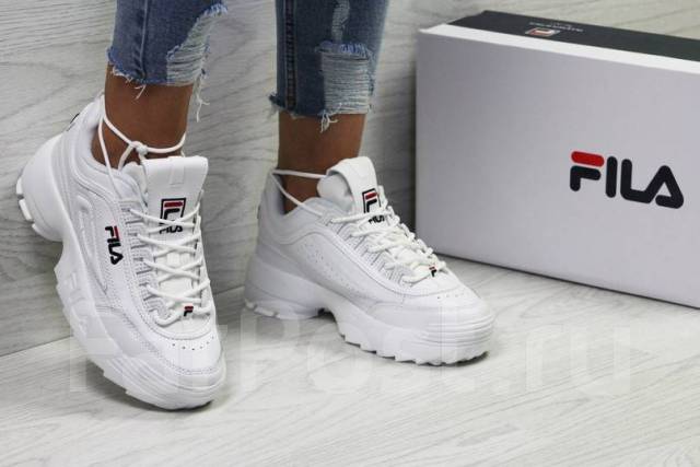 Fila кроссовки женские белые