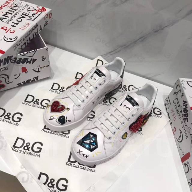 Женские кеды D&G качество люкс, натуральная кожа - Обувь во Владивостоке