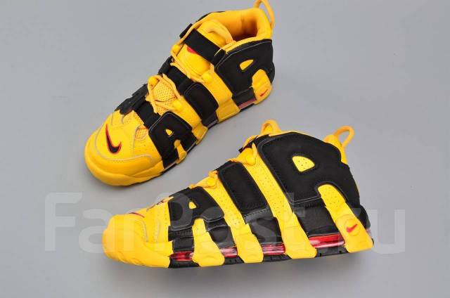 nike uptempo yellow