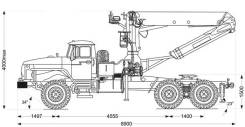 Инман ИФ 300. Седельный тягач с КМУ ИФ-300С, 6x6