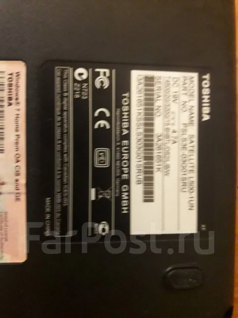 Toshiba Satellite L500. 15.6", 2,3����, WiFi: 1, Bluetooth: 1 ����
