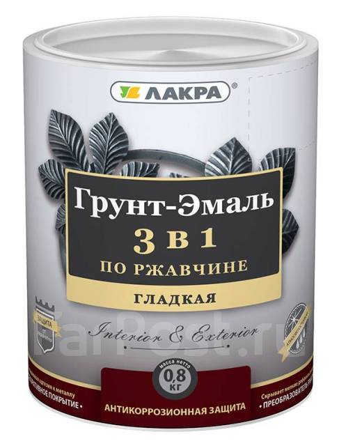 Грунт-эмаль по ржавчине три в одном глянцевая опт - Лакокрасочные ...
