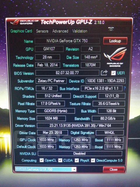 GeForce GTX 750 ����