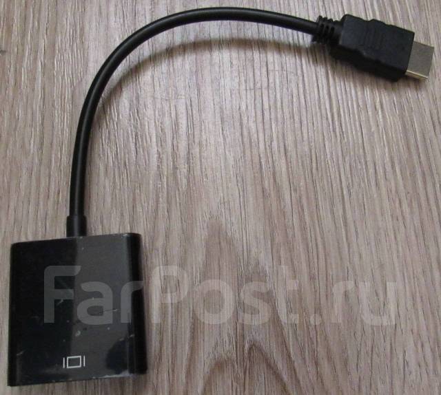 Переходник с HDMI на VGA HDMI to VGA, черный, новый, в наличии. Цена .