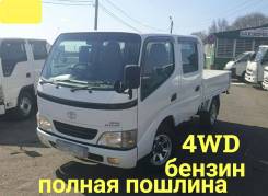 Toyota Dyna. 4WD, двухкабинник + борт 1,5 тонны, 2 000 куб. см., 1 500 кг., 4x4