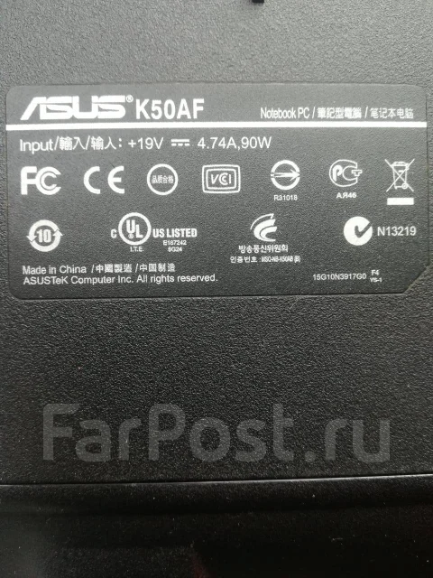 Asus K50AF. 15.6", WiFi: 1, Bluetooth: 1 ����