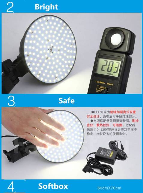 Переносной комплект LED-света для фотостудии, б/у, в наличии. Цена: 13 ...
