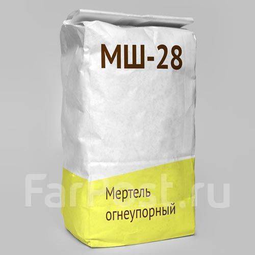 Мертель огнеупорный МШ-28 (50кг), в наличии. Цена: 3 750₽ в Хабаровске