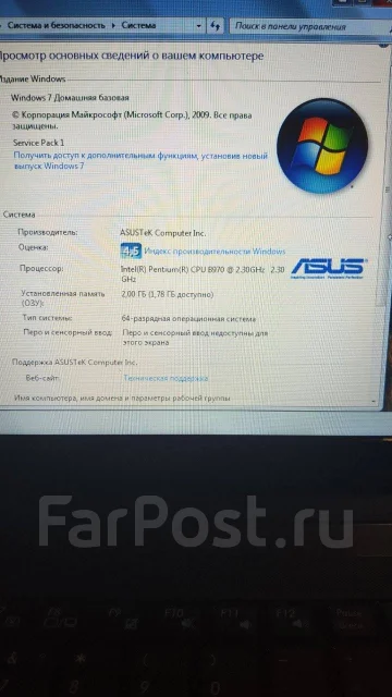 Asus K53E. 15.6", 2,3����, ��� 2048 ��, ���� 500���, WiFi: 1, ����������� �� 6��. ����