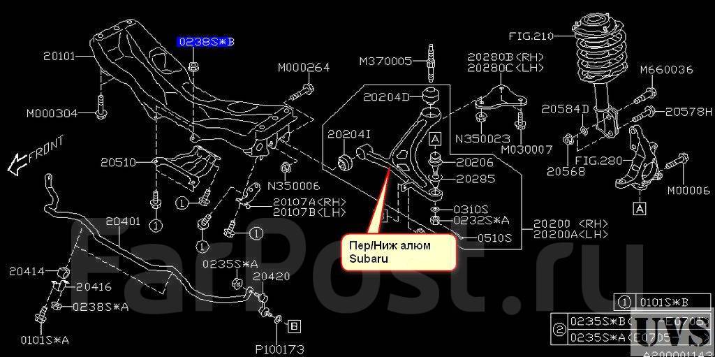 Схема подвески субару легаси bh5