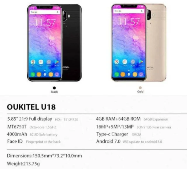 Oukitel U18. �����, �������, ������, 3G, 4G LTE, Dual-SIM ����