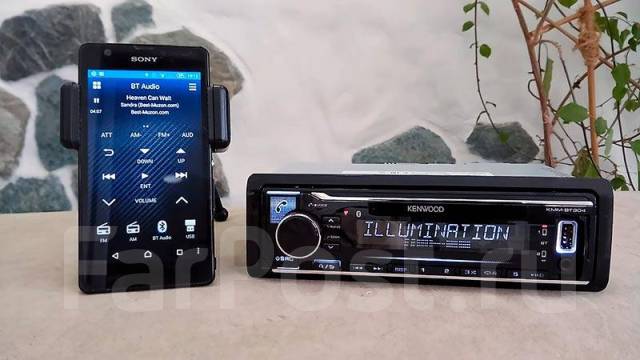 Магнитола Kenwood KMM-BT304, 1 DIN — 178x50 мм, новый, в наличии. Цена ...