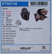 ������� Krauf STN6746 24V 4.5Kw 1811000360, 1811001410, 5811001742 ����