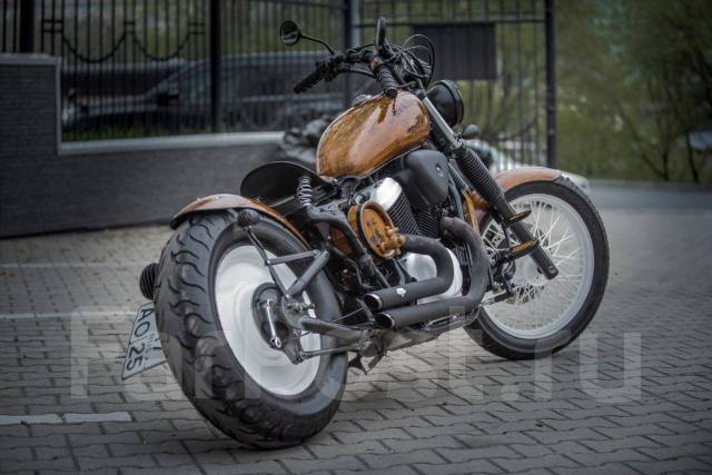 Honda Steed 400 Custom с широким колесом