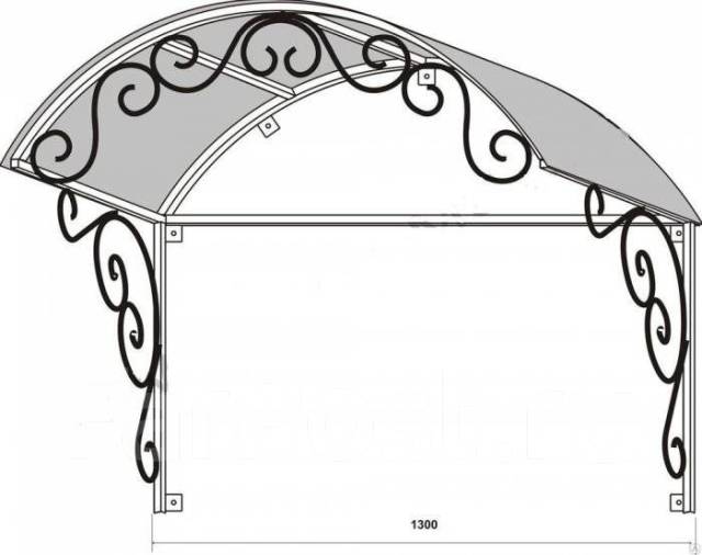 Козырек над калиткой своими руками из металла чертежи