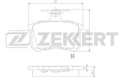 Колодки торм. диск. зад Audi 80 90 100 200 77- A4 94- A6 94- A8 94- Chery Eastar (B11 A6) 04 Zekkert