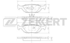 Колодки торм. диск. зад Saab 900 (YS3A YS3D) 78- 9000 (YS3C) 84- Volvo 440 88- 460 89- 480 86- Zekkert
