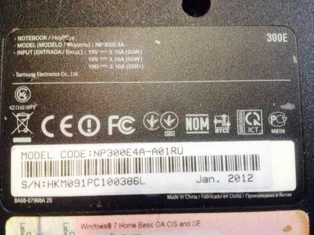 Samsung 300E4A. WiFi: 1, Bluetooth: 1. ��� ����� �� ������������ ����