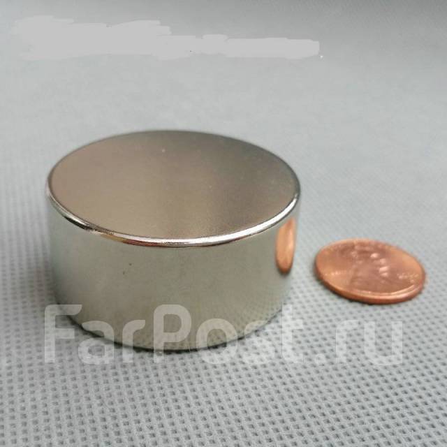 Магнит круглый неодимовый 40 х 20 арт.3343, новый, в наличии. Цена: 1 ...