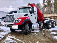 International 7600. Кран манипулятор, тягач International7600, 13 900 куб. см.