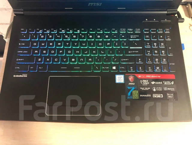 MSI GE62 7RD Apache. 15.6", 2,8����, ��� 16 ��, ���� 1 000���, WiFi: 1, Bluetooth: 1, ����������� �� 8��. ����