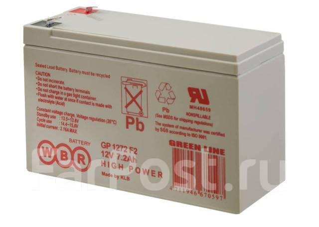 Аккумулятор WBR GP 1272 7,2А/ч, новый, в наличии. Цена: 1 350₽ во ...