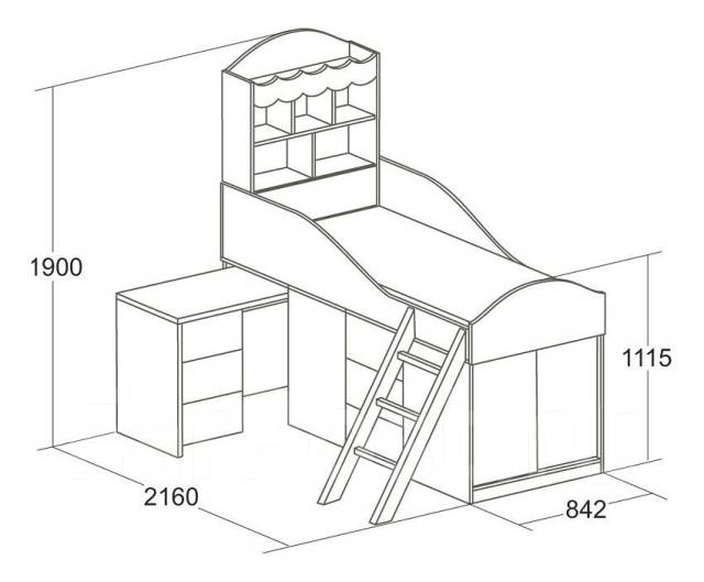Схема сборки кровать чердак дюймовочка 1